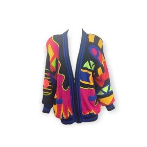 Vintage Abstract 90s Cardigan M / L / XL